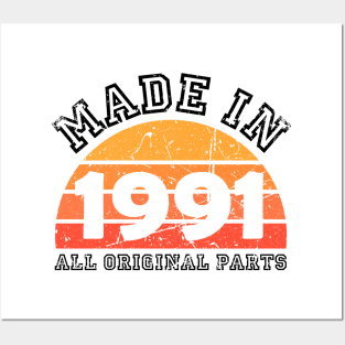 Made 1991 Original Parts 30th Birthday Posters and Art